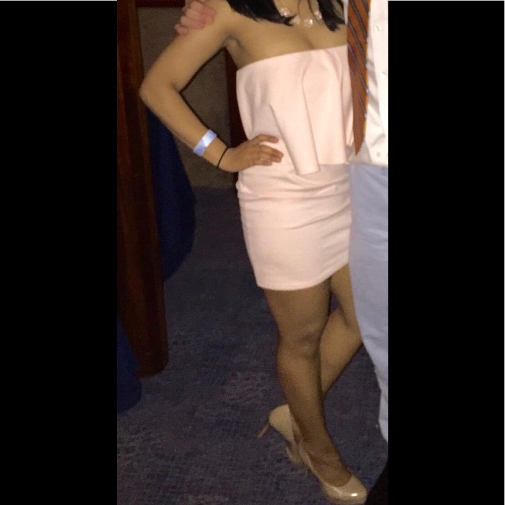 Blush Light Pink Strapless dress